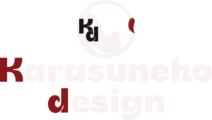 Logo Karasuneko Design vertical - Graphiste événementiel Tourcoing freelance