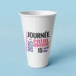 Gobelet au design d'un évènement