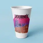 Gobelet au design d'un évènement