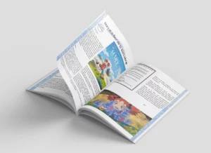 Mise en page d'un magazine - Graphiste événementiel Tourcoing freelance