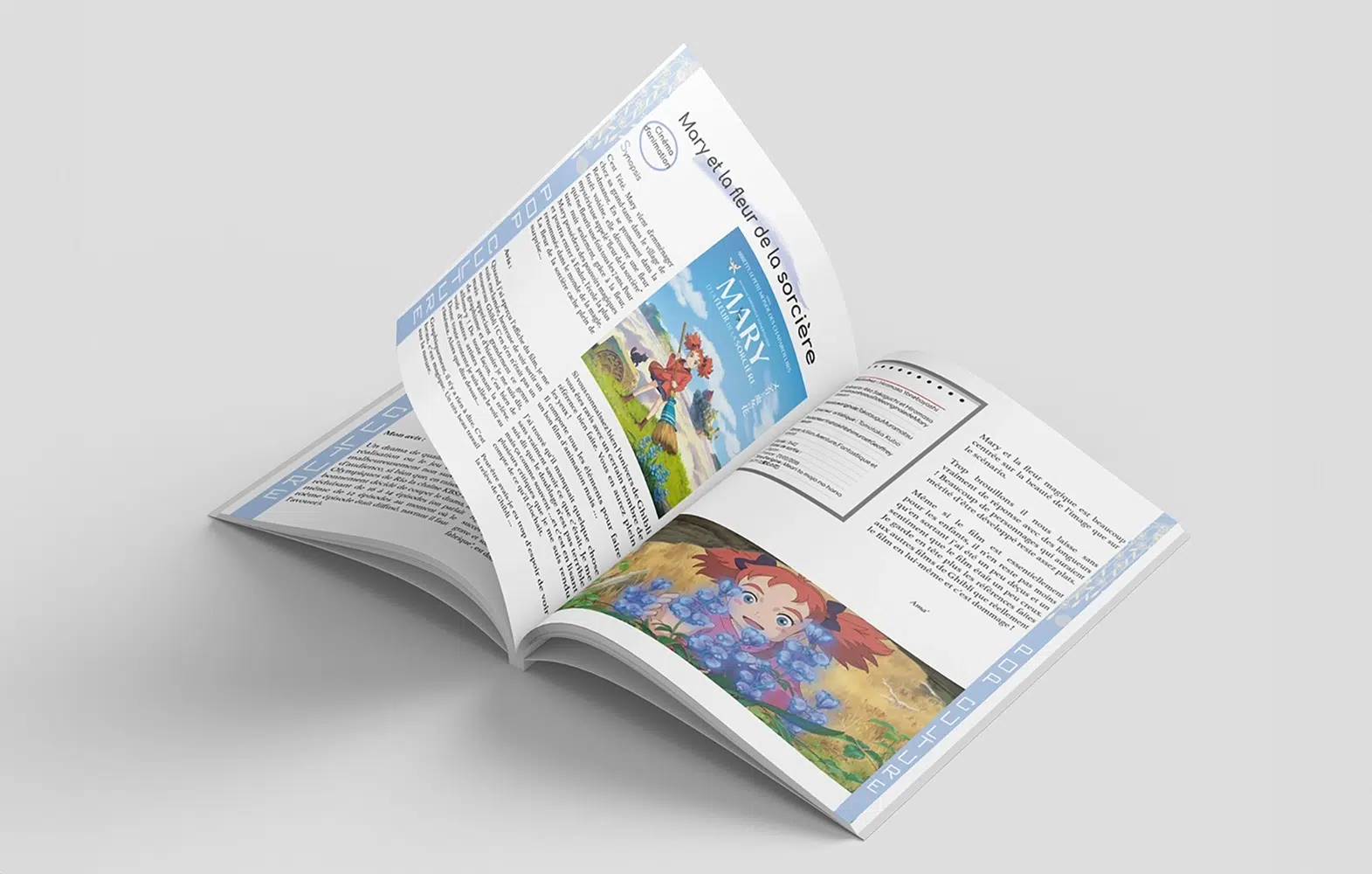 Mise en page d'un magazine - Graphiste événementiel Tourcoing freelance